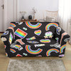 Lgbt Rainbow Patterm Print Loveseat Cover-grizzshop