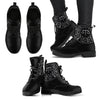 Libra Black Zodiac Women's Leather Boots-grizzshop