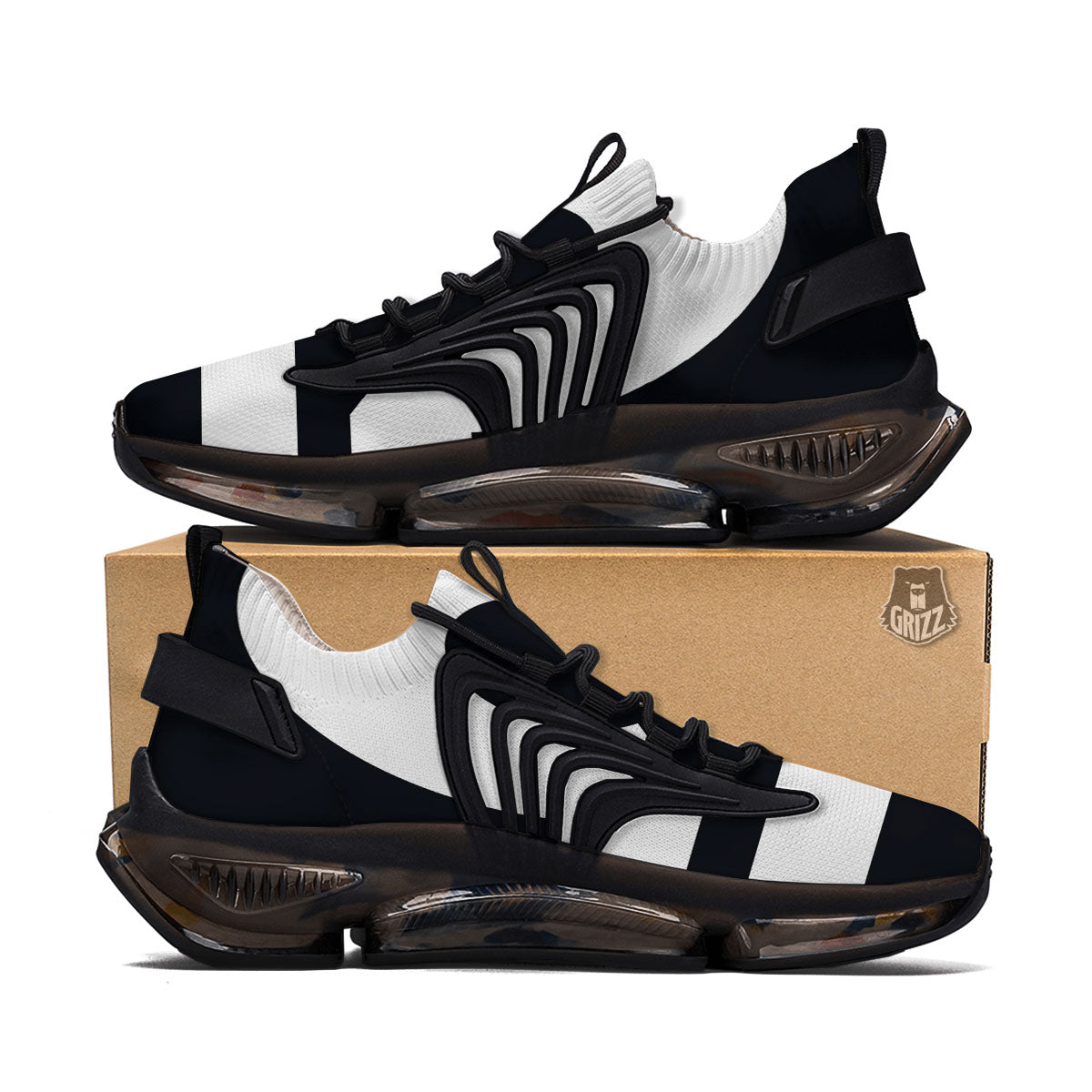 Libra Sign White And Black Print Black Gym Shoes-grizzshop