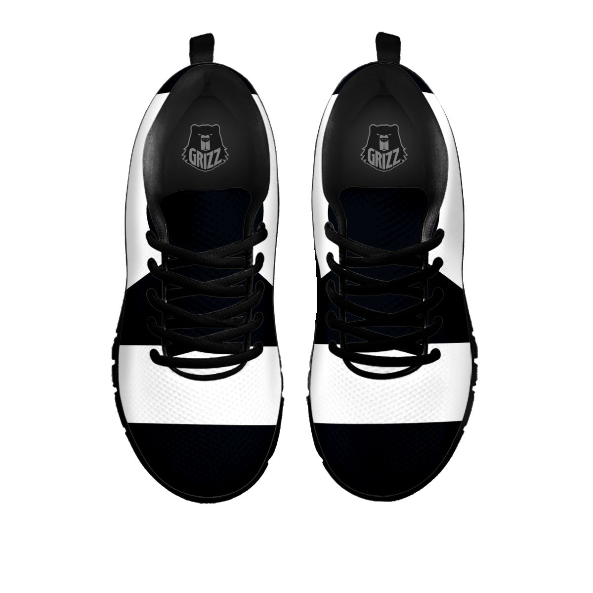 Libra Sign White And Black Print Black Sneaker-grizzshop