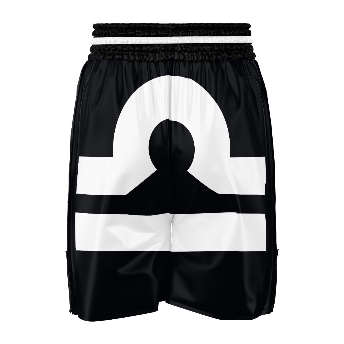 Libra Sign White And Black Print Boxing Shorts-grizzshop