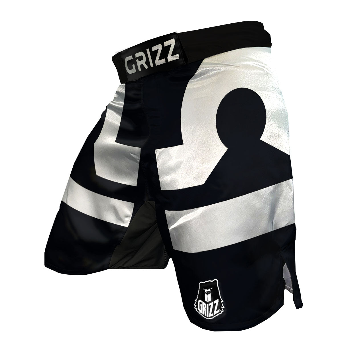 Libra Sign White And Black Print MMA Shorts-grizzshop