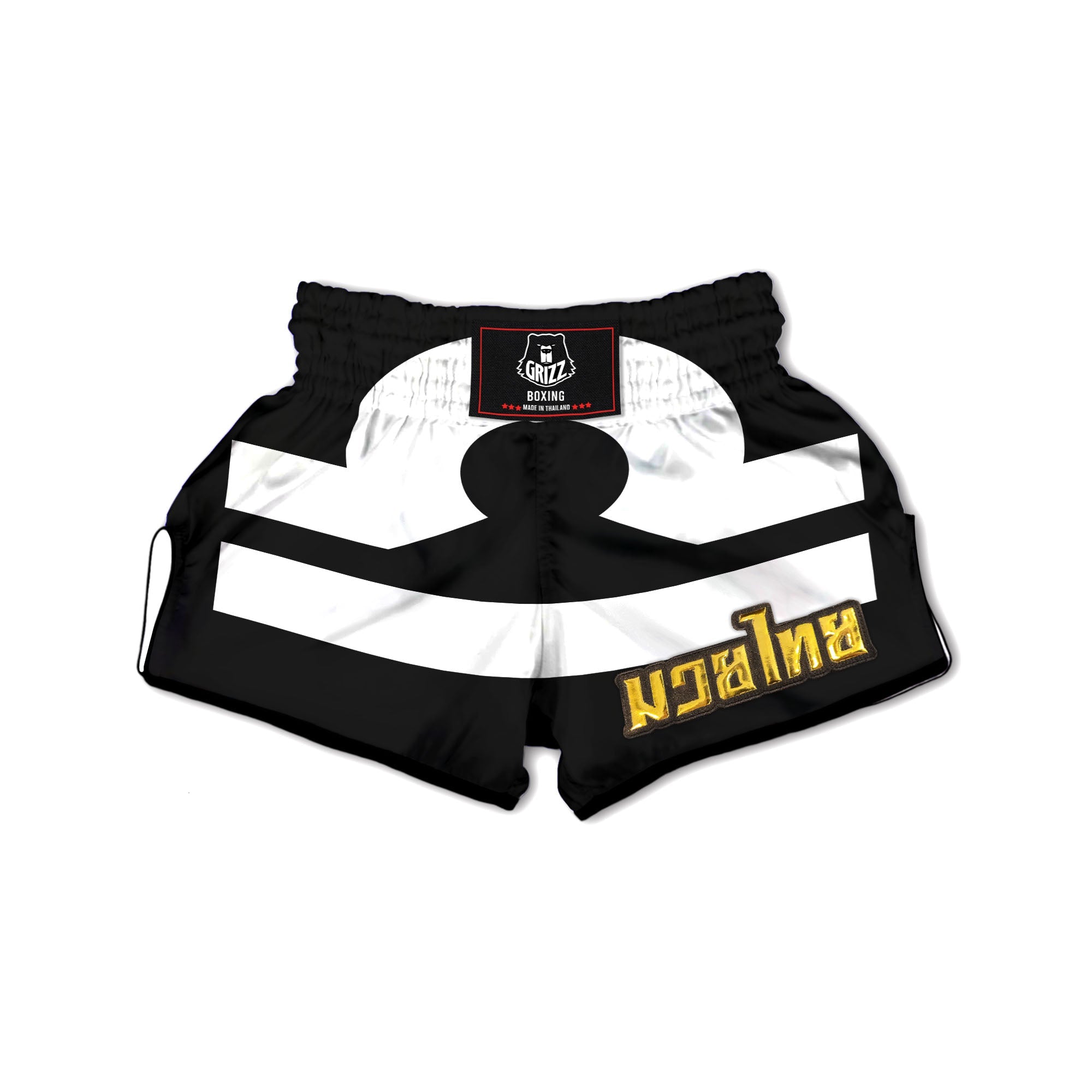 Libra Sign White And Black Print Muay Thai Boxing Shorts-grizzshop