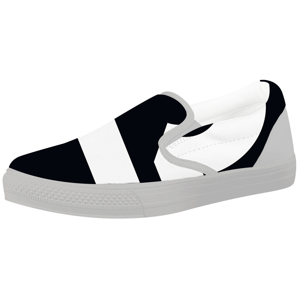 Libra Sign White And Black Print White Slip On Shoes-grizzshop