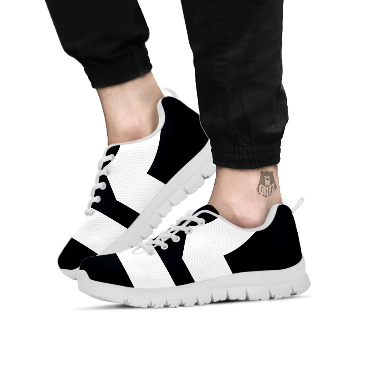 Libra Sign White And Black Print White Sneaker-grizzshop