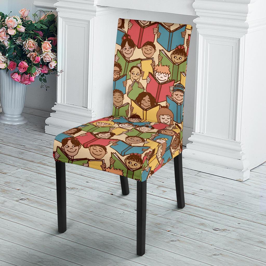 Librarian Library Book Lover Pattern Print Chair Cover-grizzshop