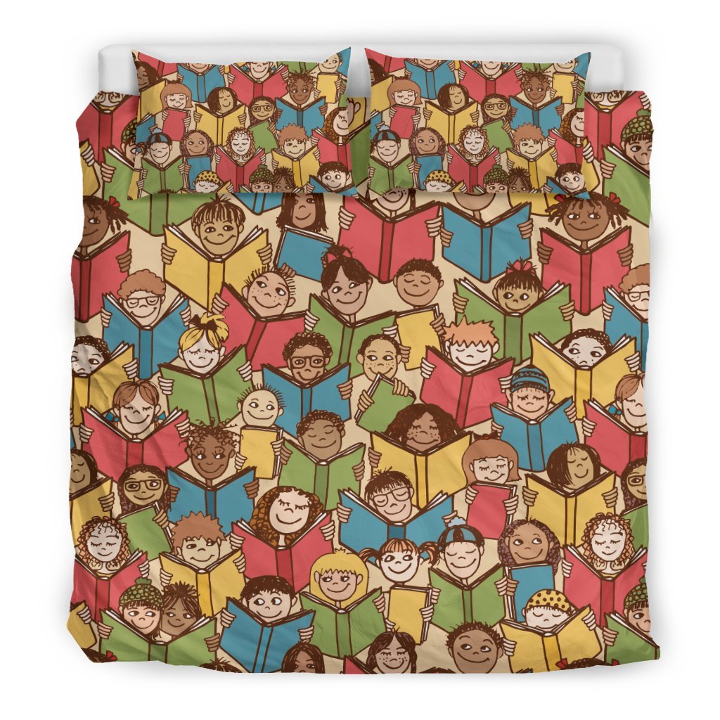 Librarian Library Book Lover Pattern Print Duvet Cover Bedding Set-grizzshop