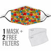 Librarian Library Book Lover Pattern Print Face Mask-grizzshop