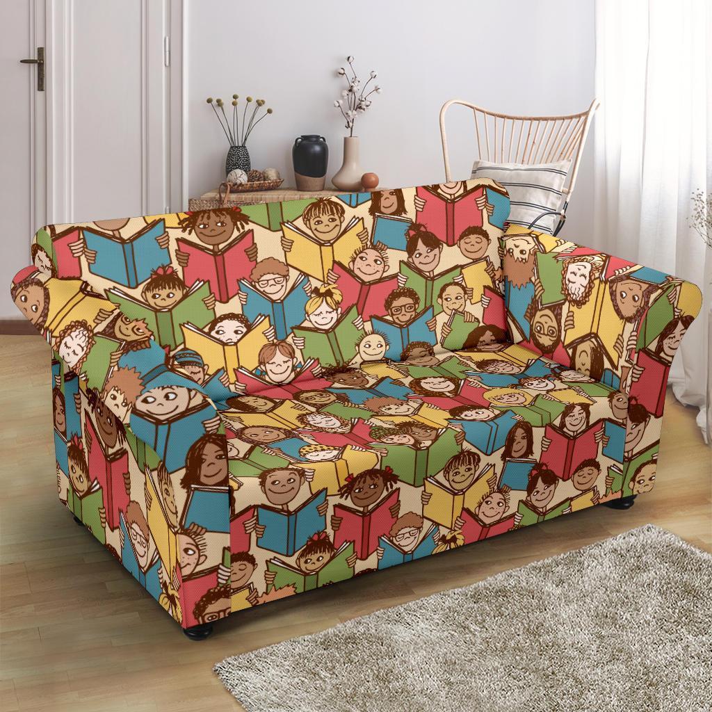 Librarian Library Book Lover Pattern Print Loveseat Cover-grizzshop