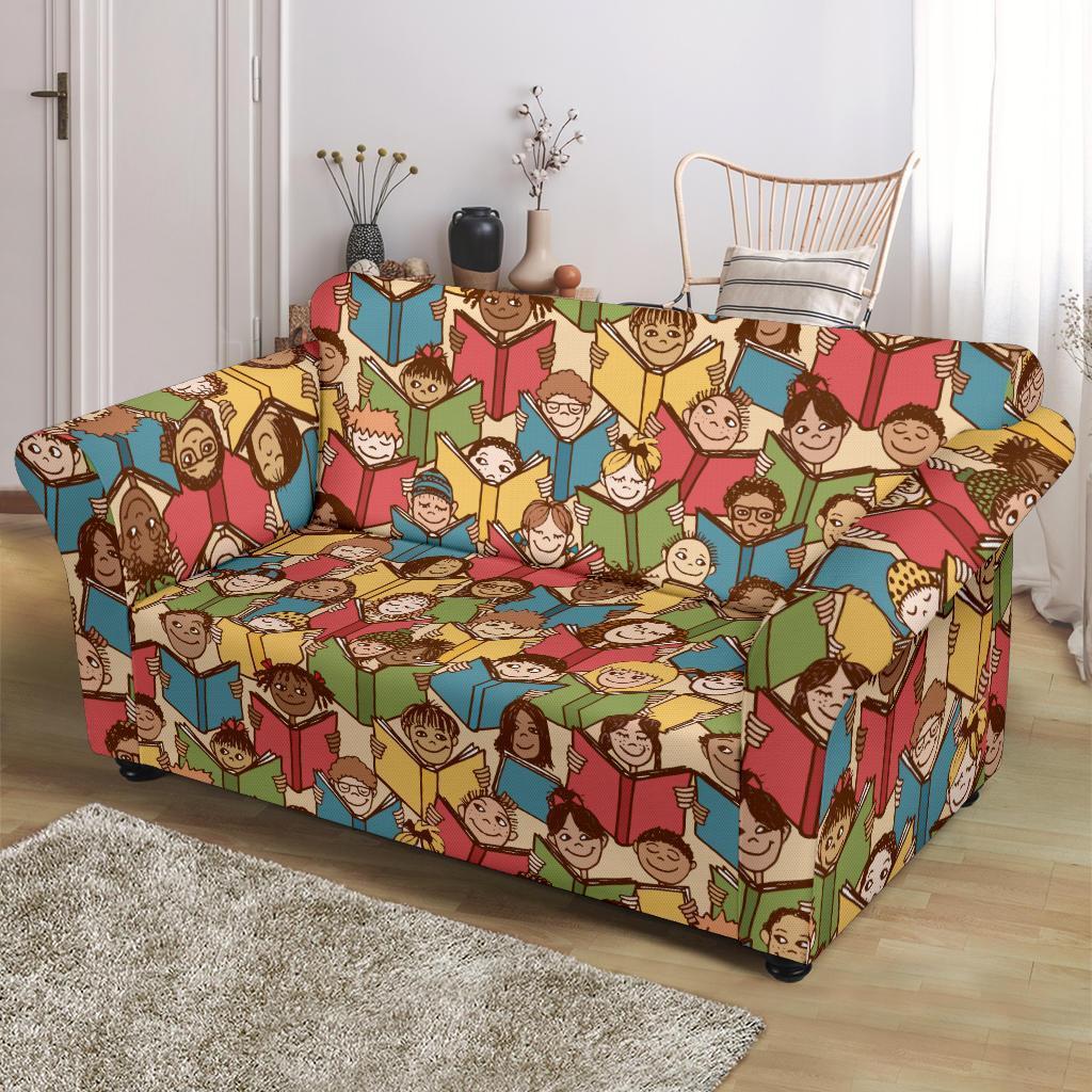 Librarian Library Book Lover Pattern Print Loveseat Cover-grizzshop