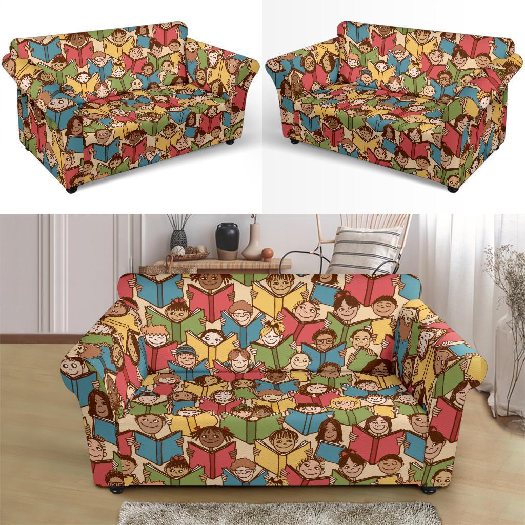 Librarian Library Book Lover Pattern Print Loveseat Cover-grizzshop