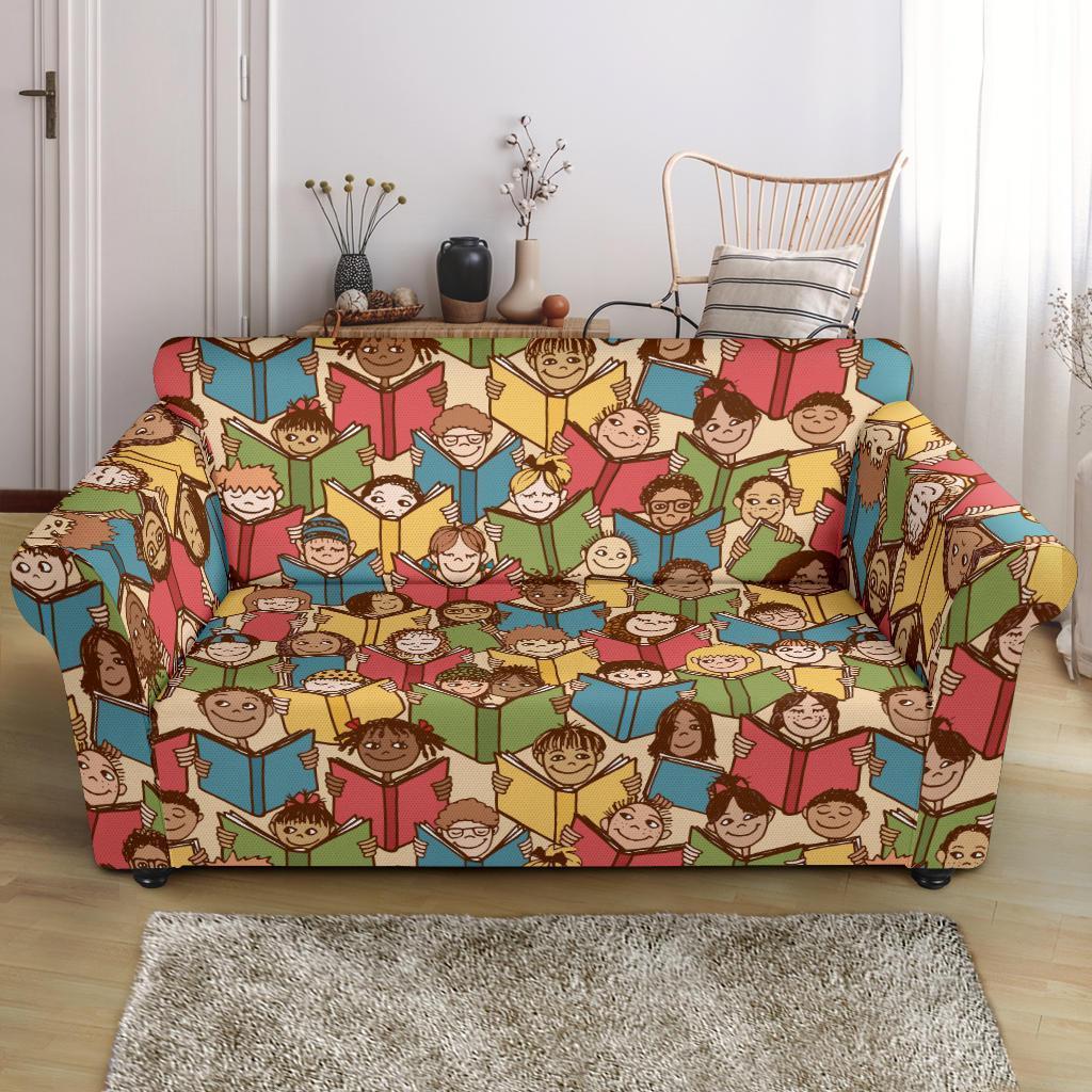 Librarian Library Book Lover Pattern Print Loveseat Cover-grizzshop