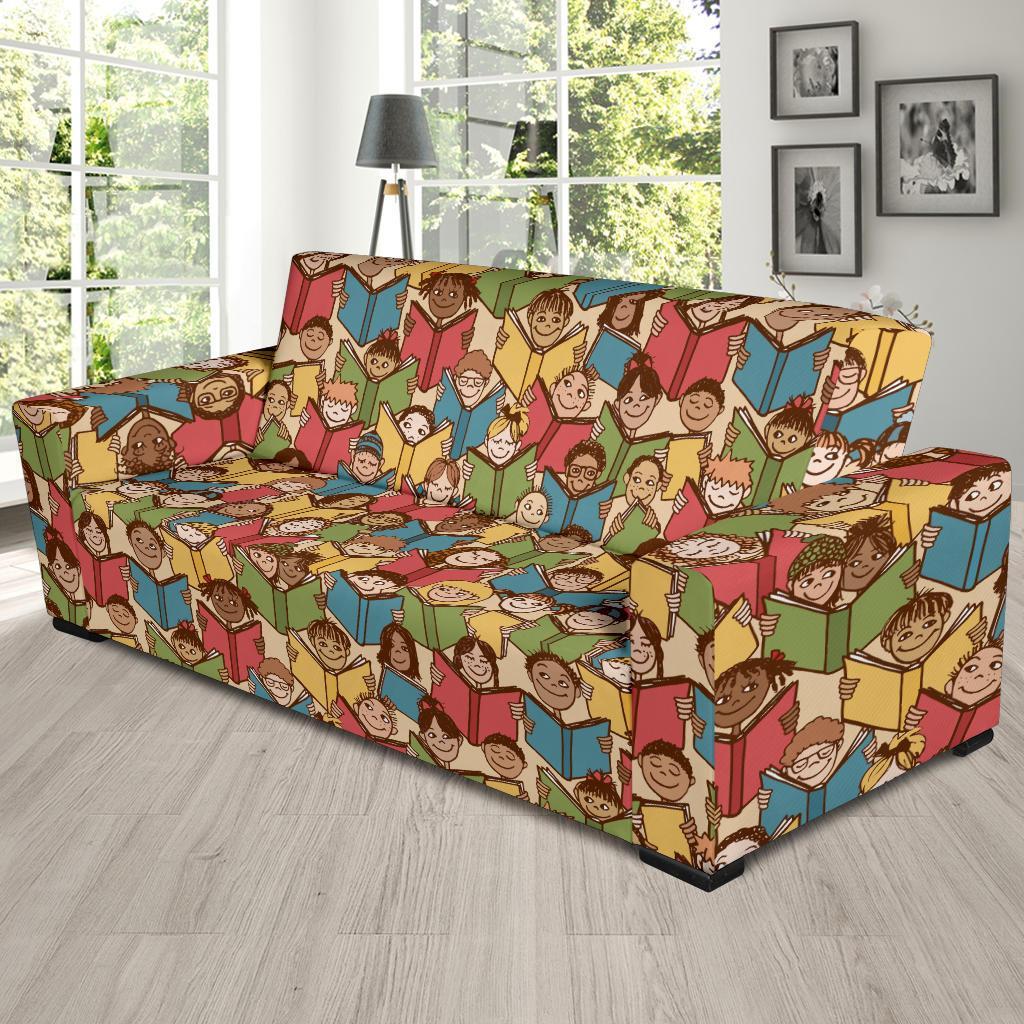 Librarian Library Book Lover Pattern Print Sofa Covers-grizzshop