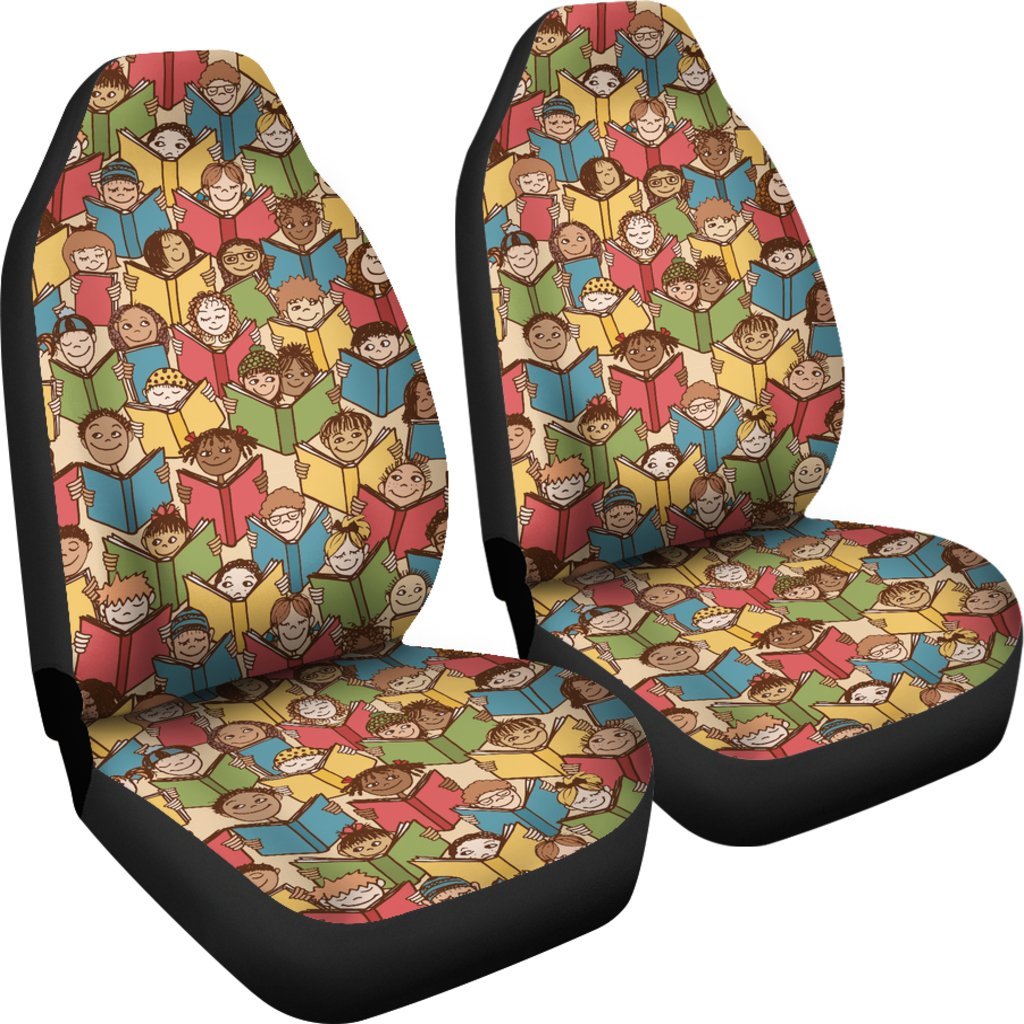 Librarian Library Book Lover Pattern Print Universal Fit Car Seat Cover-grizzshop