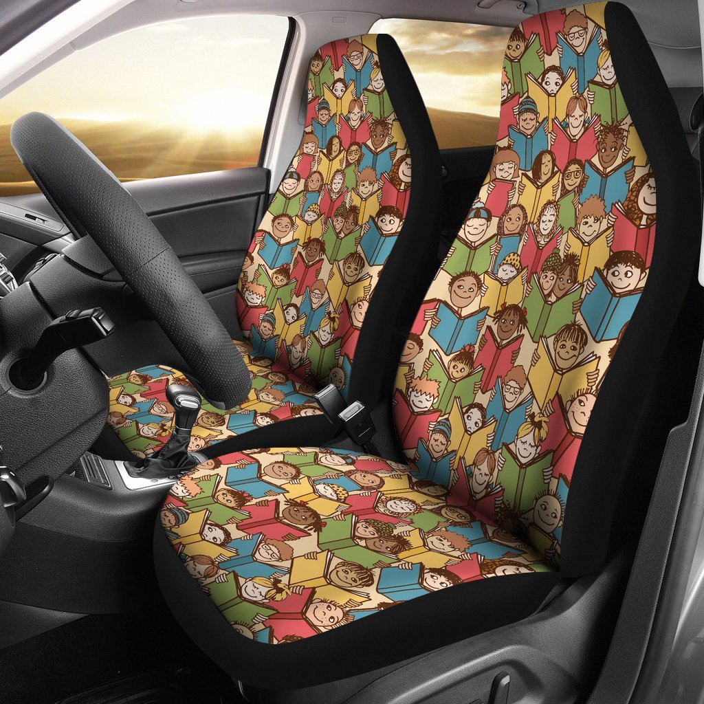Librarian Library Book Lover Pattern Print Universal Fit Car Seat Cover-grizzshop