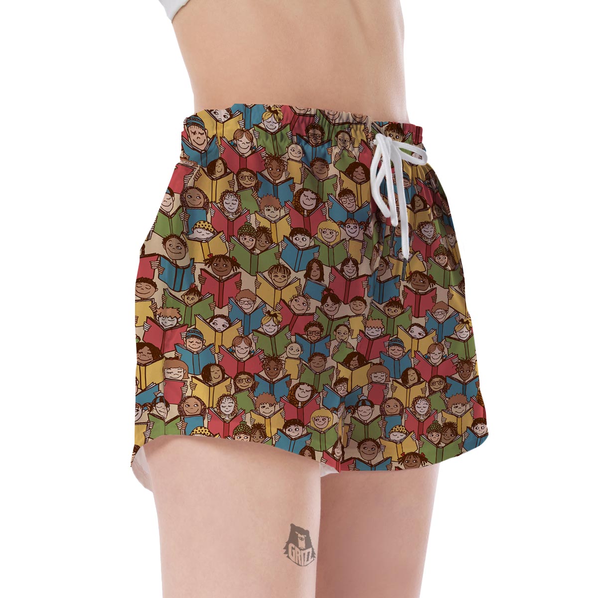 Librarian Library Book Lover Pattern Print Women's Shorts-grizzshop