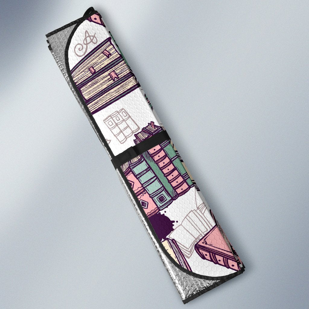 Library Librarian Book Lover Pattern Print Car Sun Shade-grizzshop