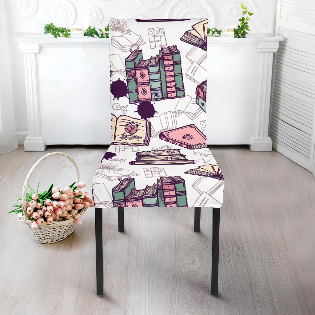 Library Librarian Book Lover Pattern Print Chair Cover-grizzshop