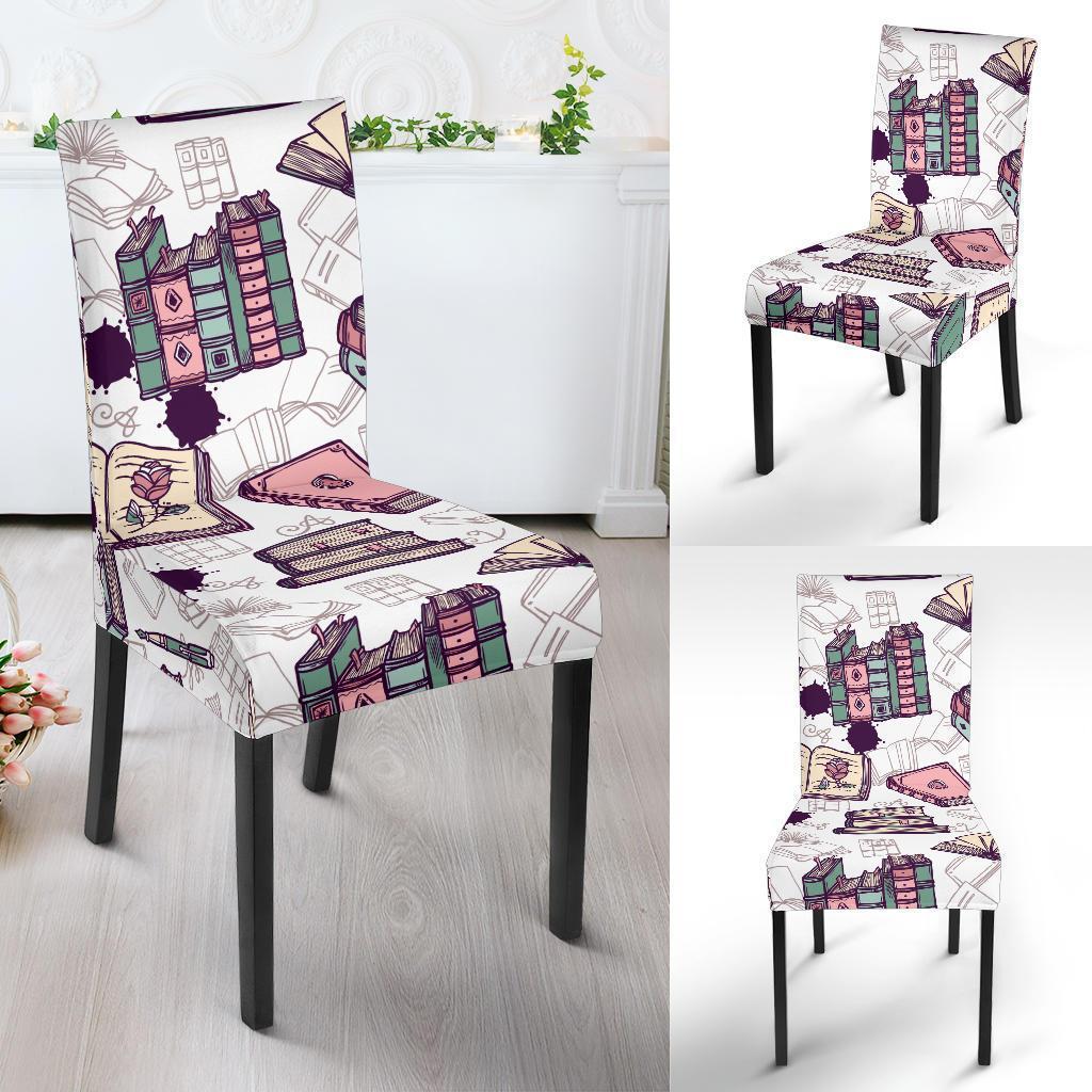 Library Librarian Book Lover Pattern Print Chair Cover-grizzshop