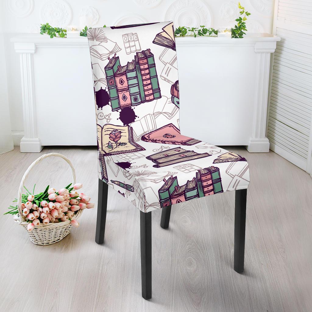 Library Librarian Book Lover Pattern Print Chair Cover-grizzshop