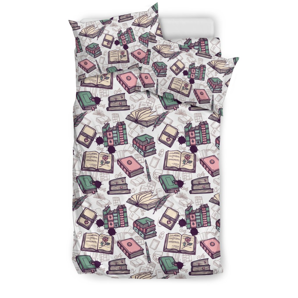 Library Librarian Book Lover Pattern Print Duvet Cover Bedding Set-grizzshop