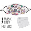 Library Librarian Book Lover Pattern Print Face Mask-grizzshop