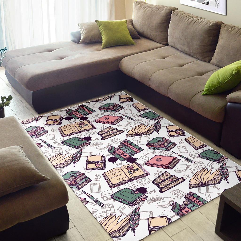 Library Librarian Book Lover Pattern Print Floor Mat-grizzshop