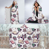 Library Librarian Book Lover Pattern Print Hooded Blanket-grizzshop