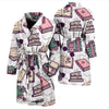 Library Librarian Book Lover Pattern Print Men Long Robe-grizzshop