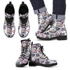 Library Librarian Book Lover Pattern Print Men Women Leather Boots-grizzshop