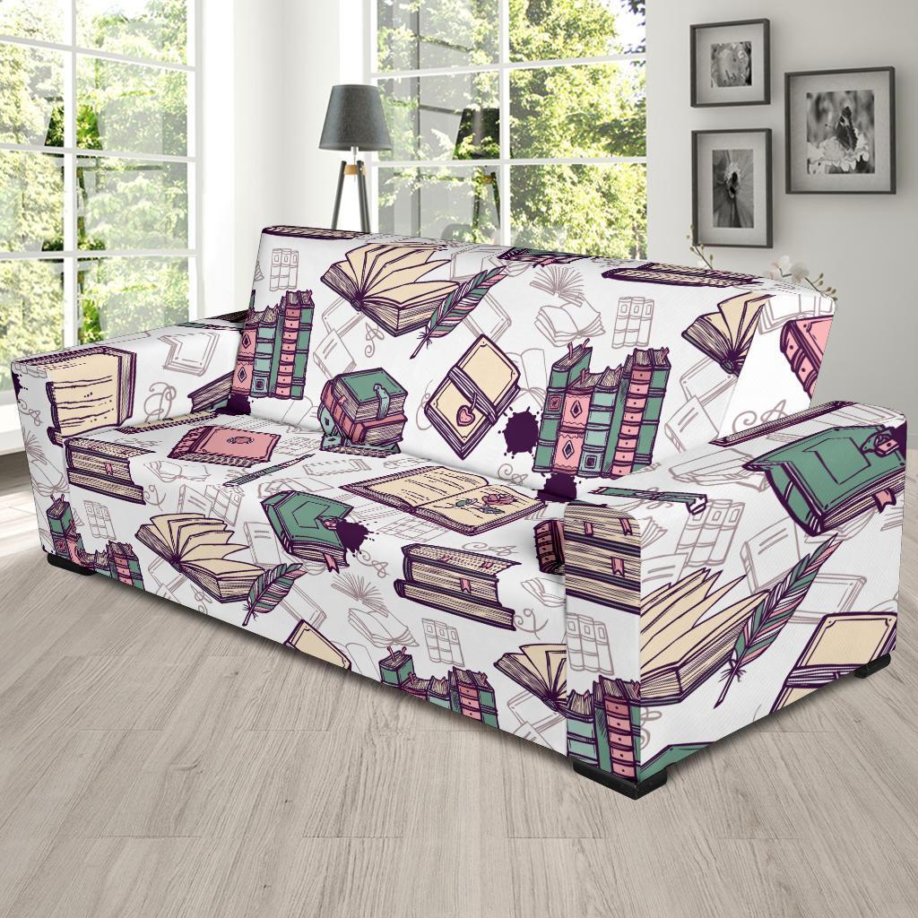 Library Librarian Book Lover Pattern Print Sofa Covers-grizzshop