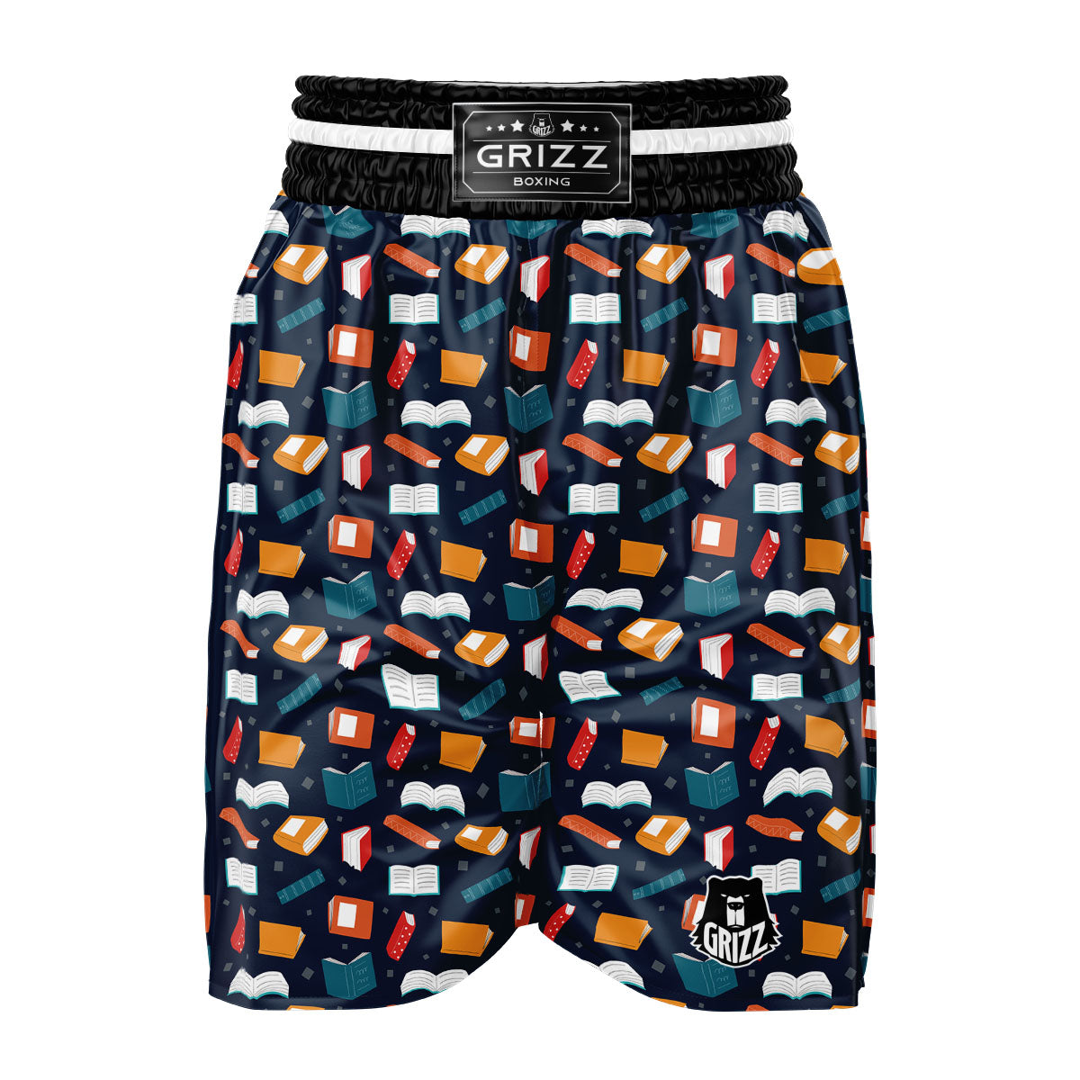 Library Reading Print Pattern Boxing Shorts-grizzshop