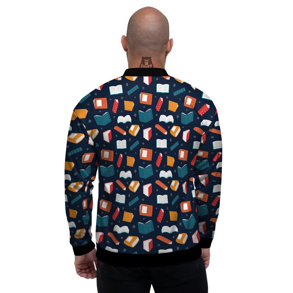 Library Reading Print Pattern Men's Bomber Jacket-grizzshop