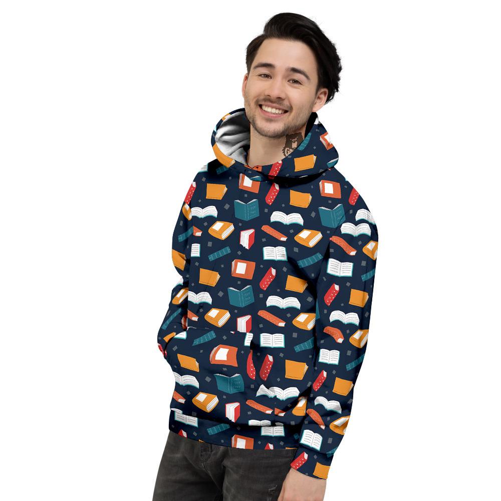 Library Reading Print Pattern Men's Hoodie-grizzshop