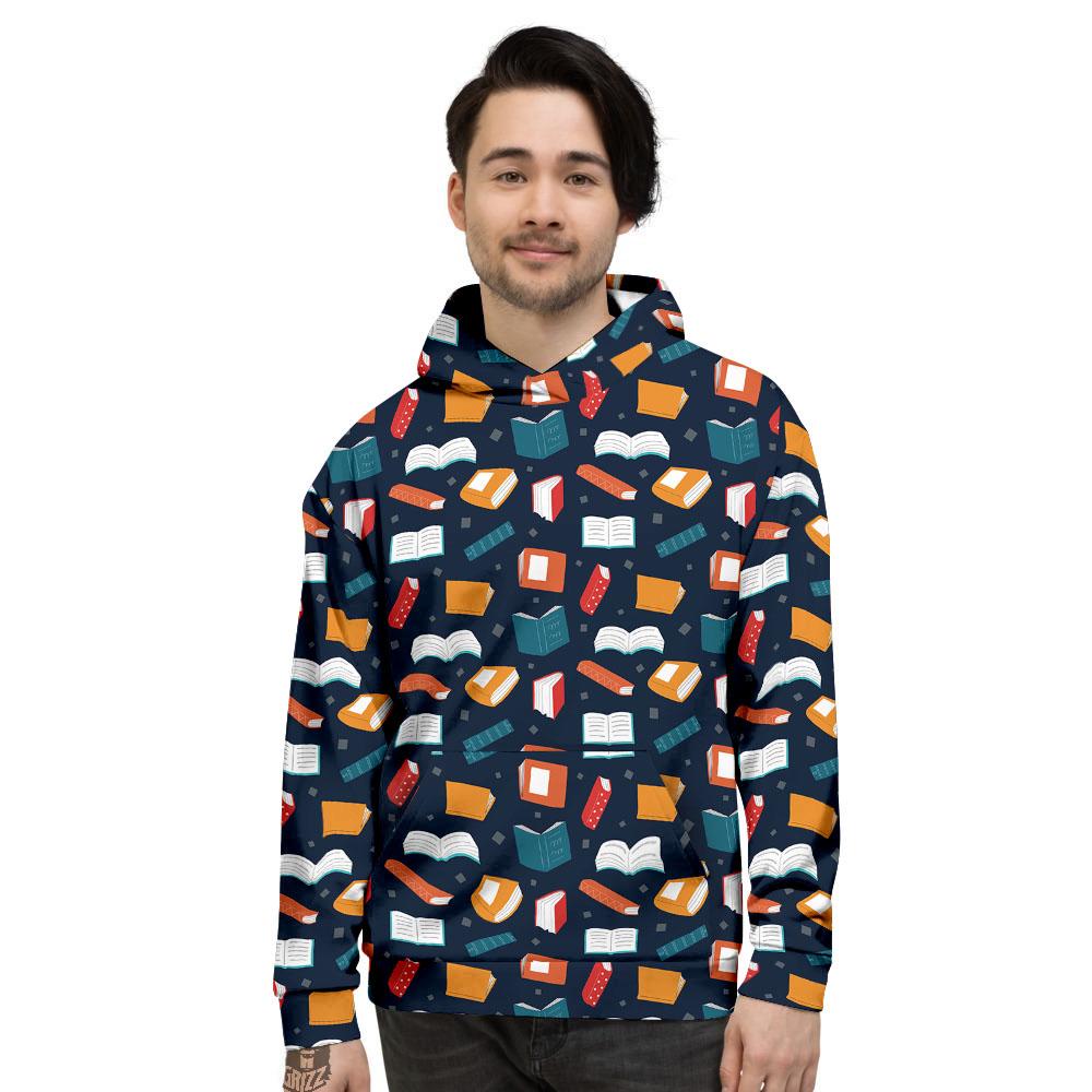 Library Reading Print Pattern Men's Hoodie-grizzshop