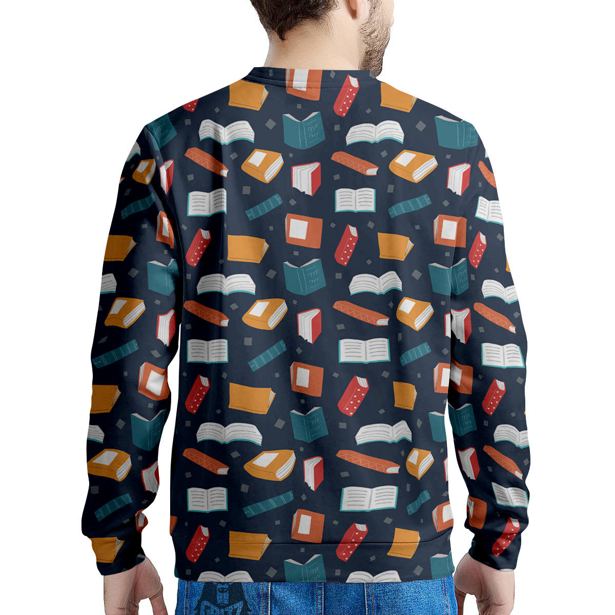 Library Reading Print Pattern Men's Sweatshirt-grizzshop
