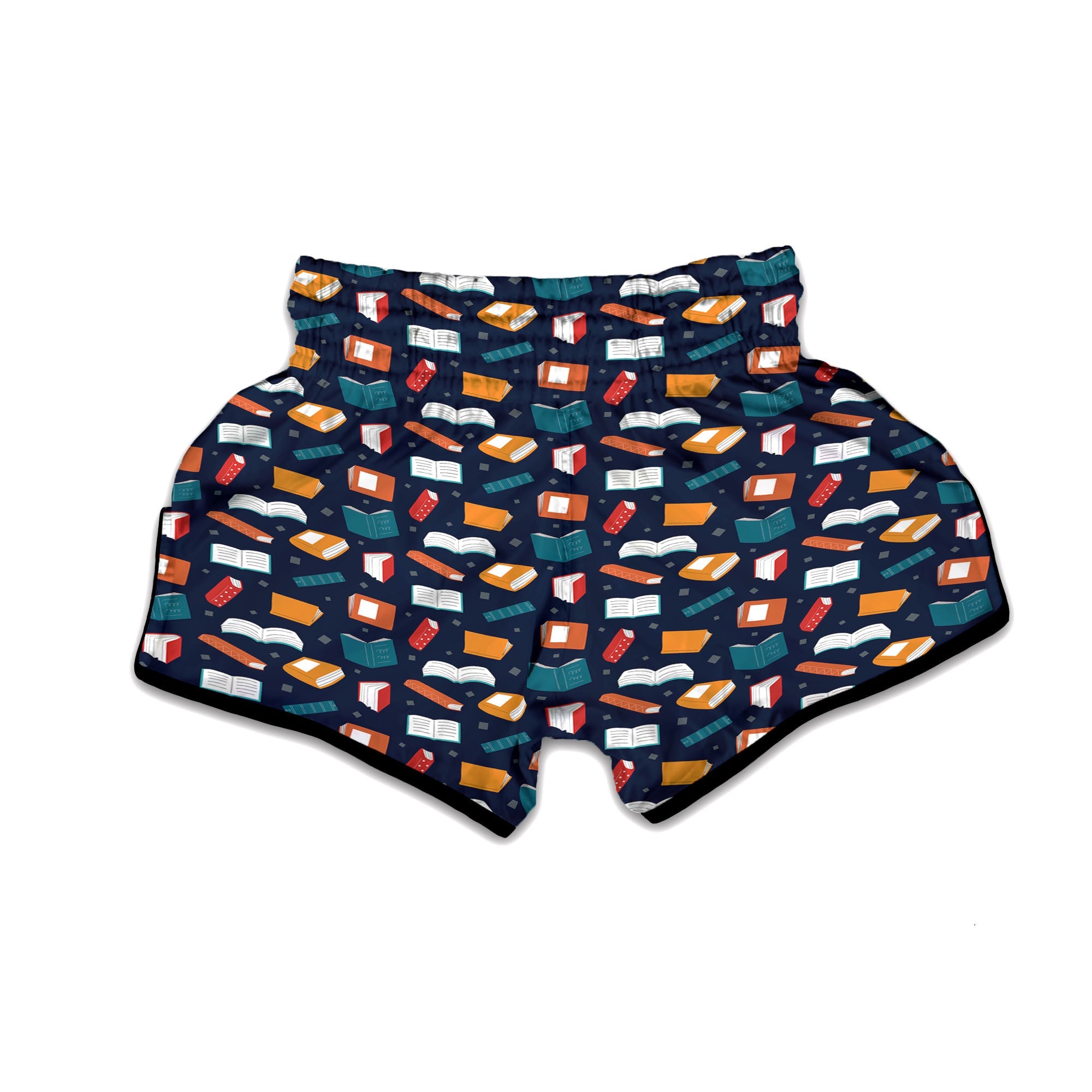 Library Reading Print Pattern Muay Thai Boxing Shorts-grizzshop