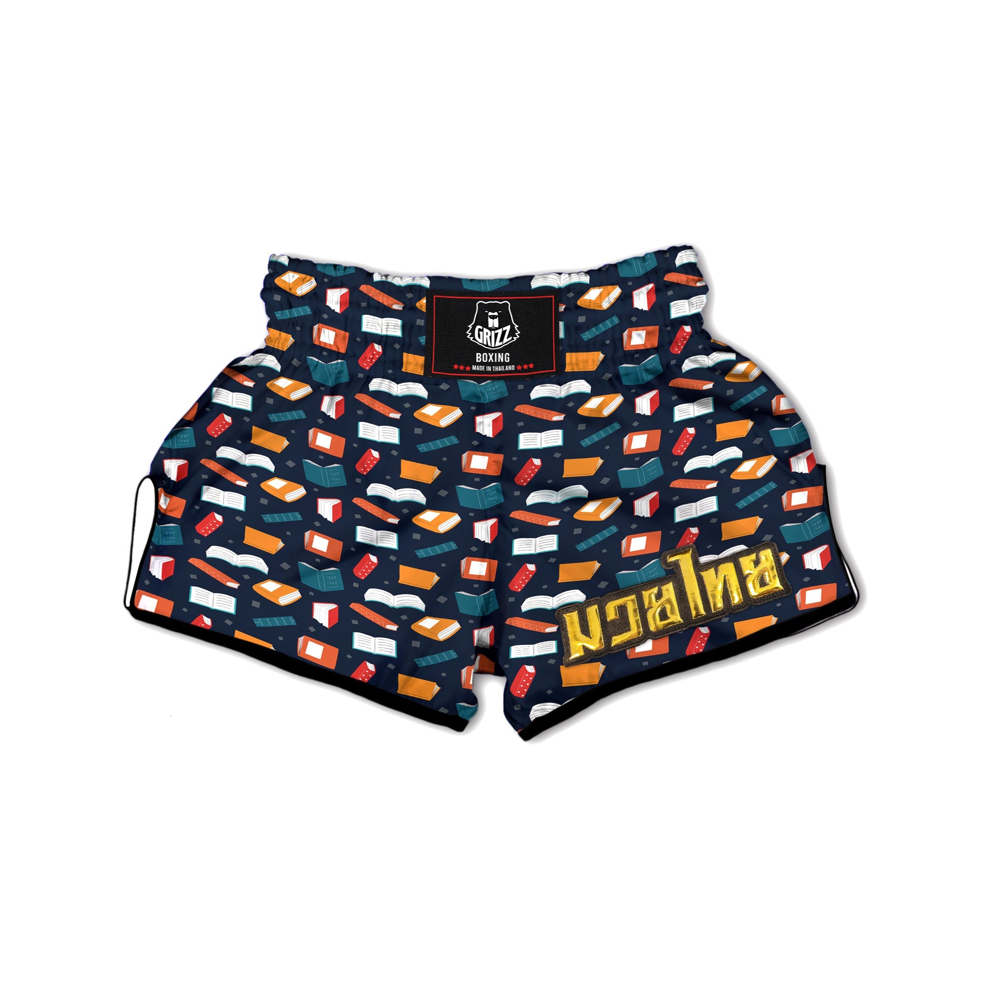 Library Reading Print Pattern Muay Thai Boxing Shorts-grizzshop