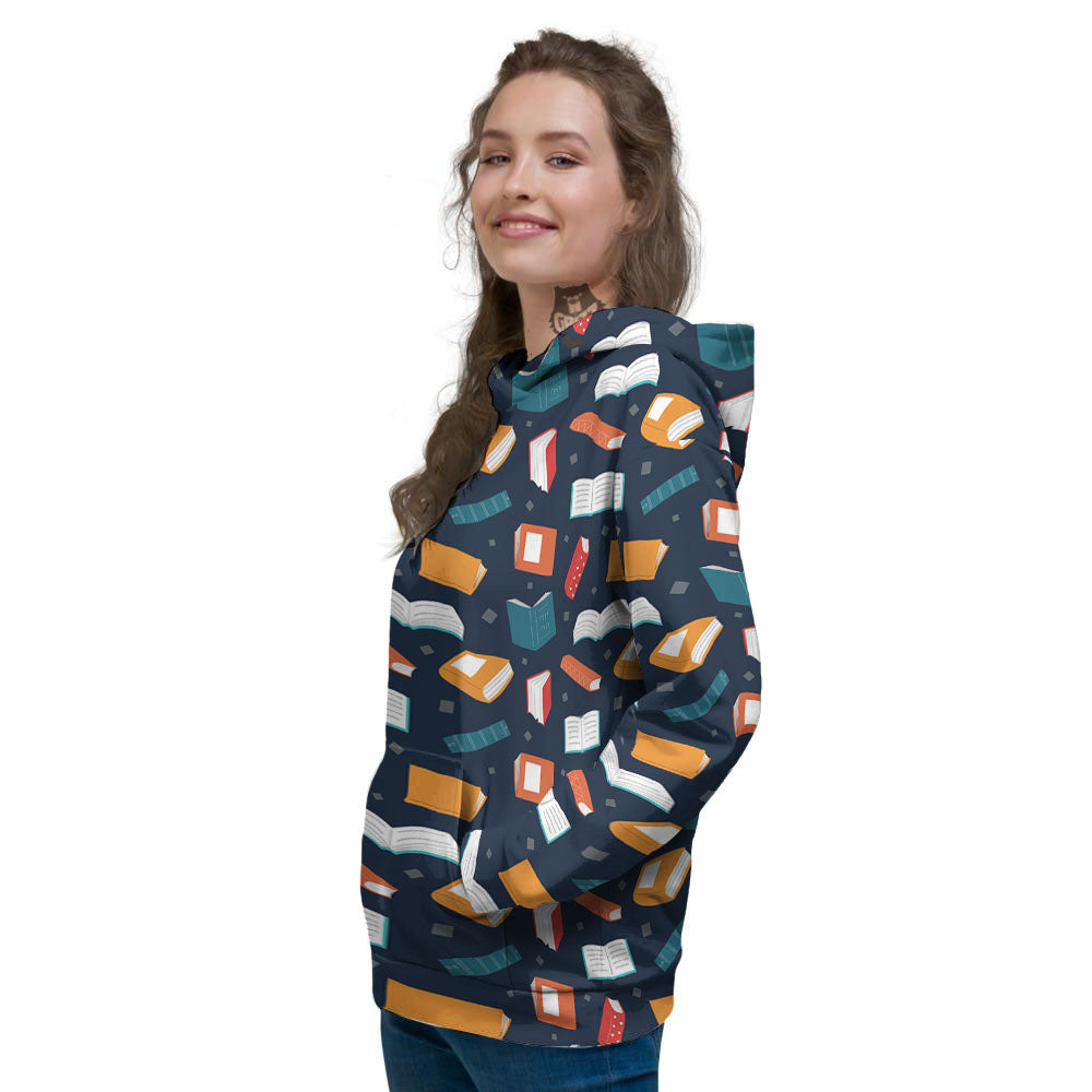 Library Reading Print Pattern Women's Hoodie-grizzshop