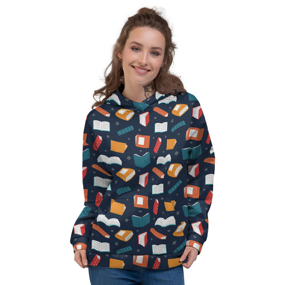 Library Reading Print Pattern Women's Hoodie-grizzshop