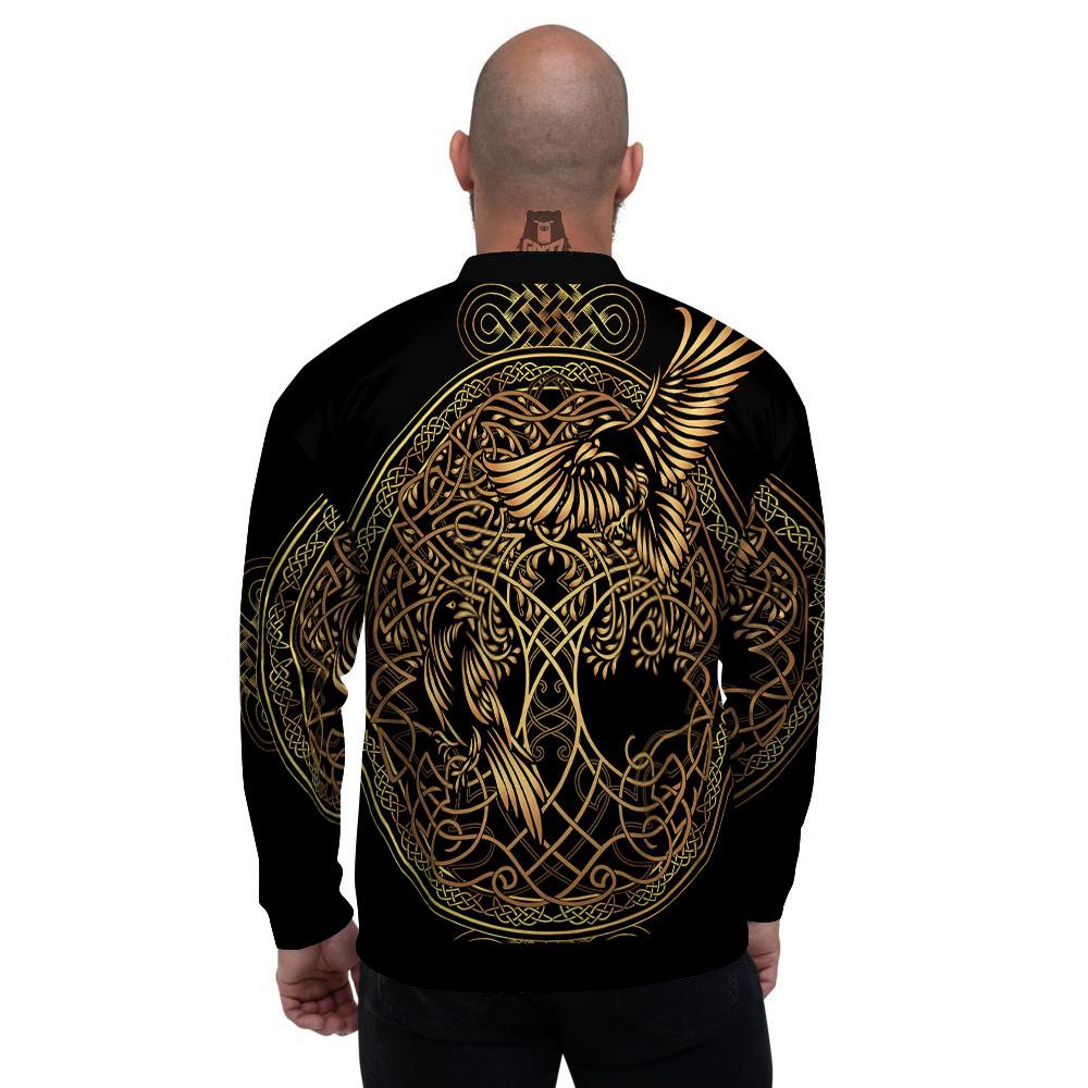 Life Of Tree Yggdrasil Print Men's Bomber Jacket-grizzshop