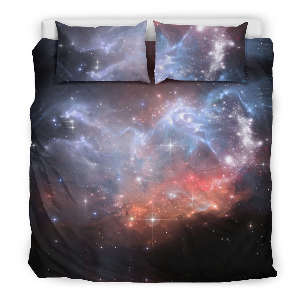 Light Geomagnetic Storm Galaxy Space Print Duvet Cover Bedding Set-grizzshop