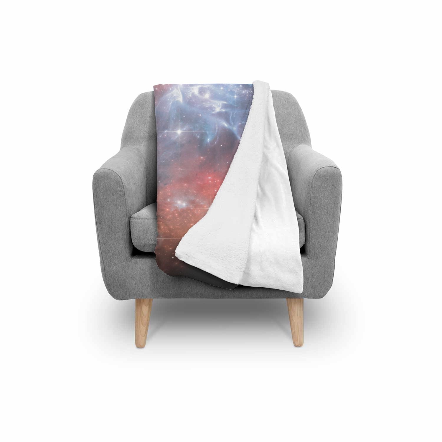 Light Geomagnetic Storm Galaxy Space Print Throw Blanket-grizzshop