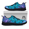 Light Mandala Blue And Purple Print Black Sneaker-grizzshop