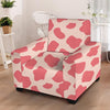 Light Pink Cow Print Armchair Cover-grizzshop