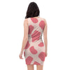 Light Pink Cow Print Bodycon Dress-grizzshop