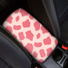 Light Pink Cow Print Car Console Cover-grizzshop