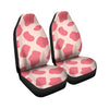 Light Pink Cow Print Car Seat Covers-grizzshop