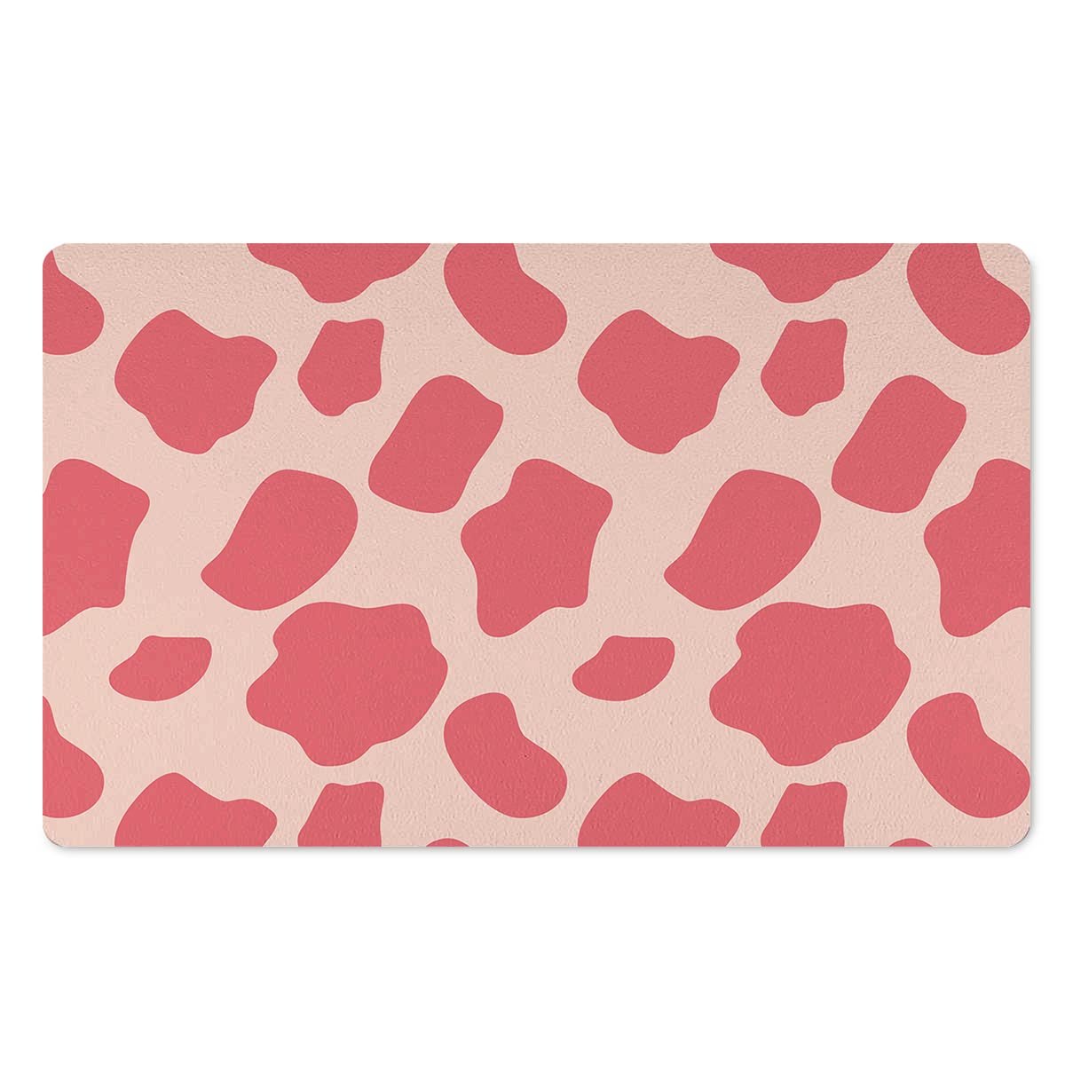 Light Pink Cow Print Door Mat-grizzshop