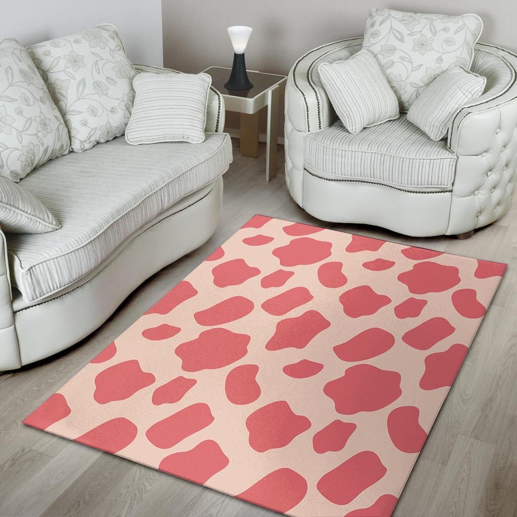 Light Pink Cow Print Floor Mat-grizzshop